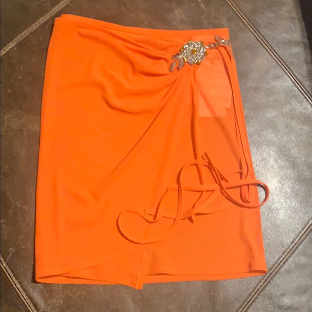 La Perla orange swimsuit coverup size 44 new